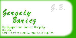 gergely baricz business card